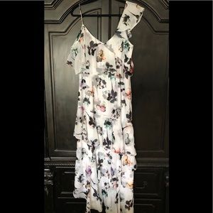 Designer maxi dress. Floral and flowy. Size 12
